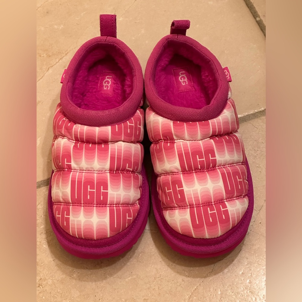 Ugg Kids' Tasman LTA Wavelength Textile Clogs in Rock Rose/White, Size 4